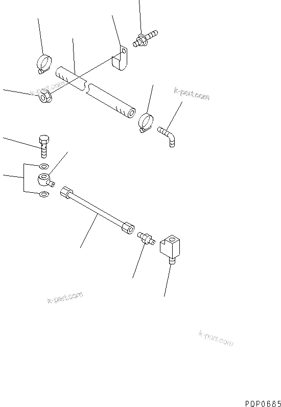 Komatsu parts book diagram for S4D102E-1AA S/N 26213103-UP: BOOST AIR PARTS(#21273646-)
