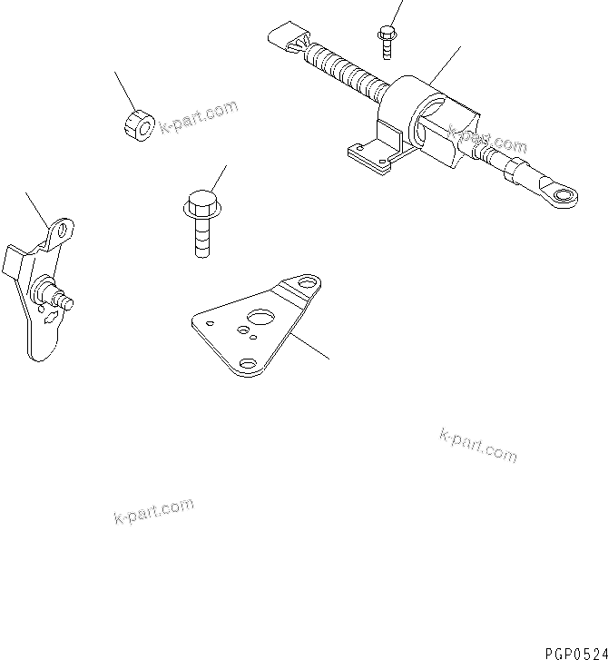 Komatsu parts book diagram for S4D102E-1AA S/N 26213103-UP: SHUTOFF VALVE(#21273646-)