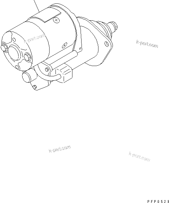 Komatsu parts book diagram for S4D102E-1AA S/N 26213103-UP: STARTING MOTOR(#21273646-)