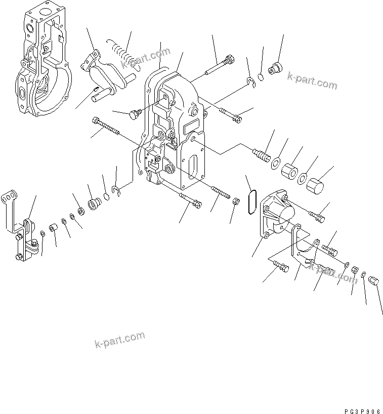 Komatsu parts book diagram for S4D102E-1E-23 S/N 26200163-UP: FUEL INJECTION PUMP (GOVERNOR) (2/2) (INNER PARTS)