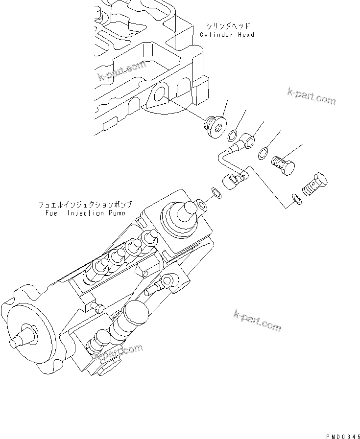 Komatsu parts book diagram for S4D102E-1E-23 S/N 26200163-UP: BOOST TUBE(#26229698-26243397)