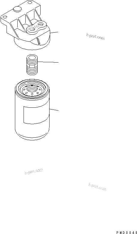 Komatsu parts book diagram for S4D102E-1E-23 S/N 26200163-UP: FUEL FILTER