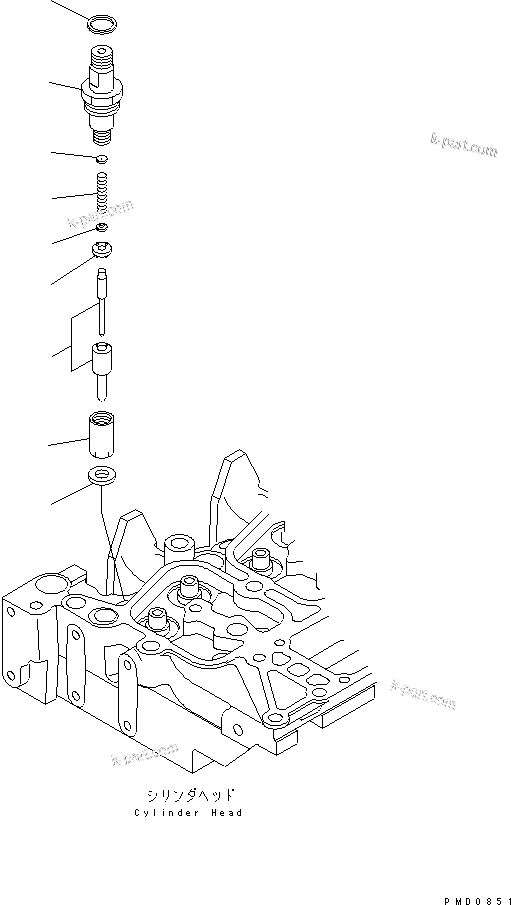 Komatsu parts book diagram for S4D102E-1E-23 S/N 26200163-UP: INJECTION NOZZLE(#26200163-26237765)