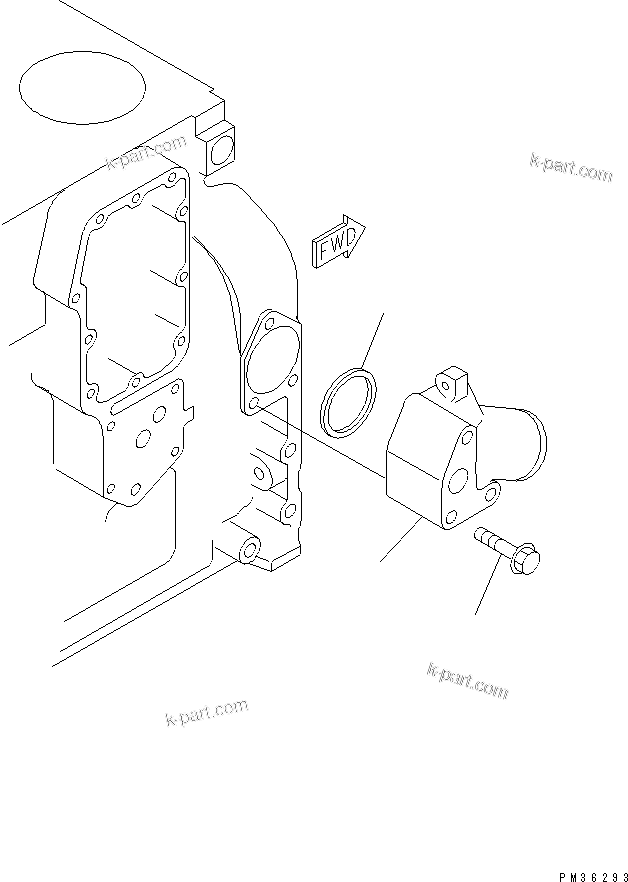 Komatsu parts book diagram for S4D102E-1E-23 S/N 26200163-UP: WATER CONNECTOR