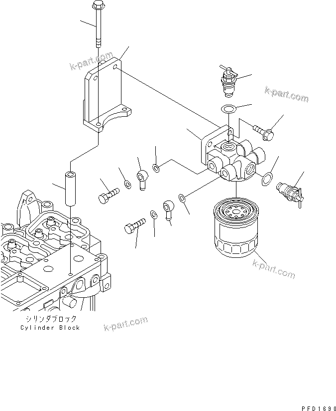 Komatsu parts book diagram for S4D102E-1E-23 S/N 26200163-UP: CORROSION RESISTOR