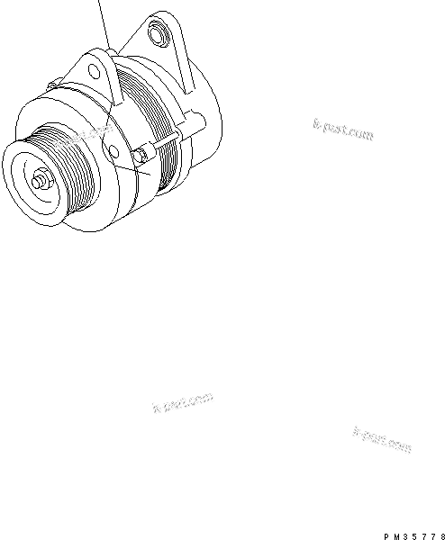 Komatsu parts book diagram for S4D102E-1E-23 S/N 26200163-UP: ALTERNATOR (25A)