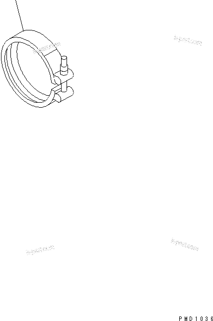 Komatsu parts book diagram for S4D102E-1V S/N 26200163-UP: EXHAUST CONNECTOR CLAMP