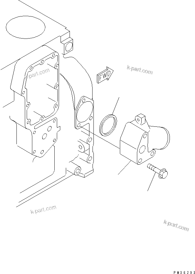 Komatsu parts book diagram for S4D102E-1V S/N 26200163-UP: WATER CONNECTOR