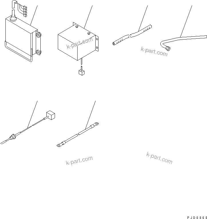 Komatsu parts book diagram for S4D102E-1V S/N 26200163-UP: CERAMIC MUFFLER RERATED PARTS (FORWARDED INDIVIDUALLY PARTS)(#26257282-)