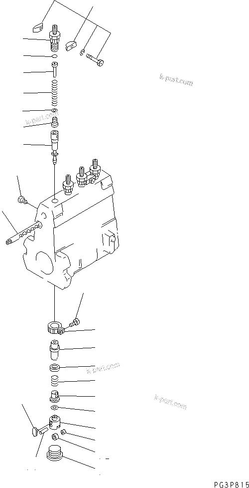 Komatsu parts book diagram for S4D102E-1N-2D S/N 26200163-UP: FUEL INJECTION PUMP (PUMP) (2/2) (INNER PARTS)(#26246658-)