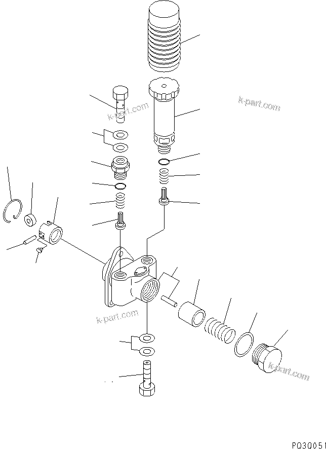 Komatsu parts book diagram for S4D102E-1N-2D S/N 26200163-UP: FUEL INJECTION PUMP (FEED PUMP) (INNER PARTS)(#26246658-)