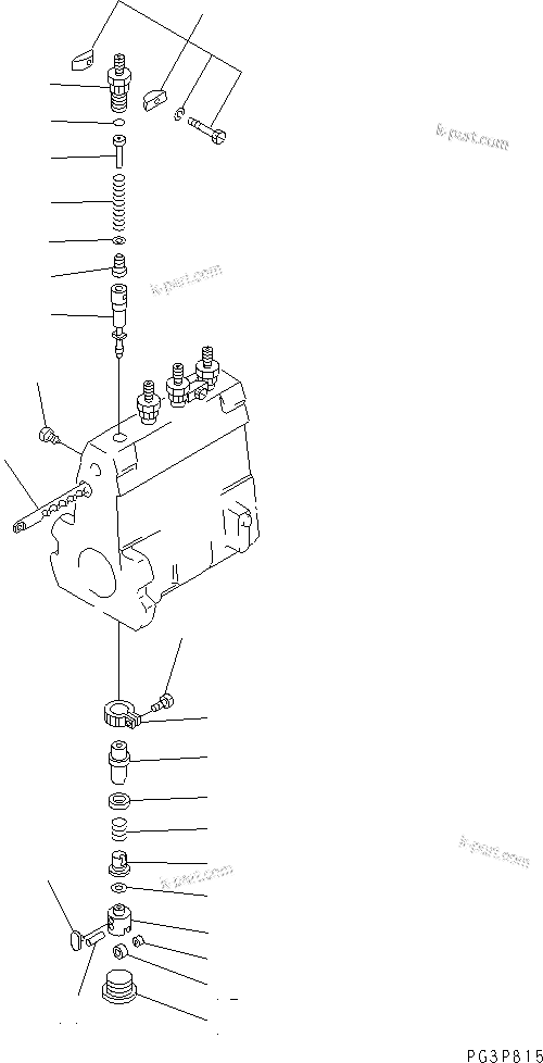 Komatsu parts book diagram for S4D102E-1F-2U S/N 26200163-UP: FUEL INJECTION PUMP (PUMP) (2/2) (MODIFIED MONO BOOM SPEC.) (INNER PARTS)(#26223960-)