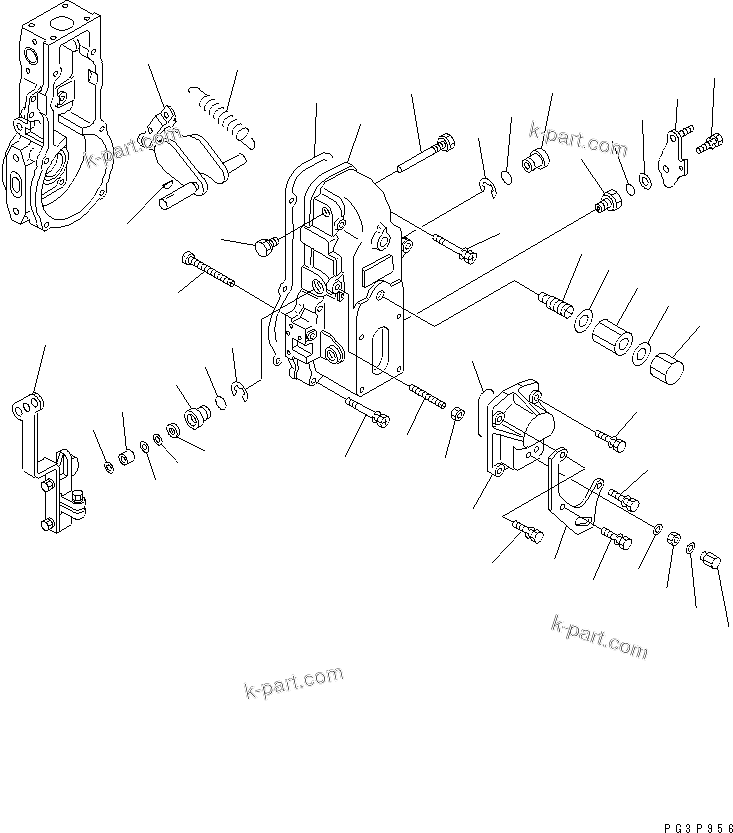 Komatsu parts book diagram for S4D102E-1F-2U S/N 26200163-UP: FUEL INJECTION PUMP (GOVERNOR) (2/2) (MODIFIED MONO BOOM SPEC.) (INNER PARTS)(#26223960-)
