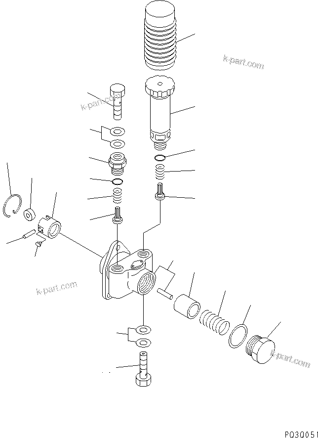 Komatsu parts book diagram for S4D102E-1F-2U S/N 26200163-UP: FUEL INJECTION PUMP (FEED PUMP) (INNER PARTS)(#26200415-)