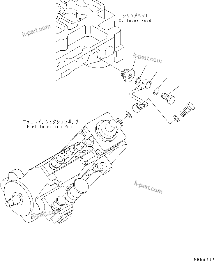 Komatsu parts book diagram for S4D102E-1F-2U S/N 26200163-UP: BOOST TUBE