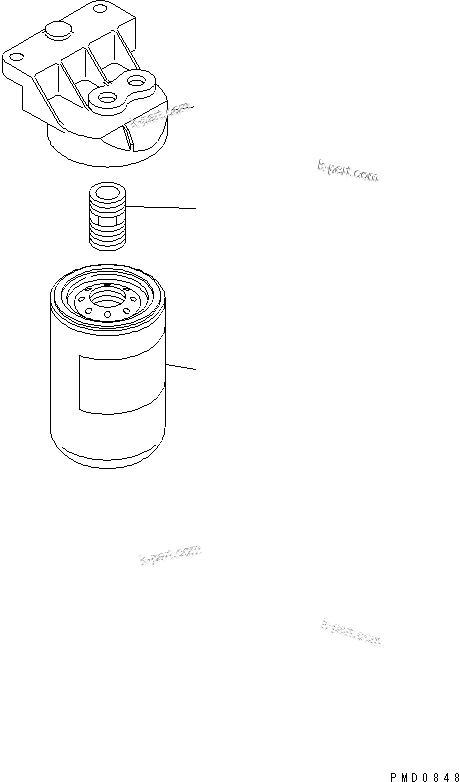 Komatsu parts book diagram for S4D102E-1F-2U S/N 26200163-UP: FUEL FILTER