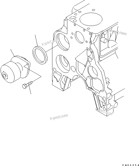Komatsu parts book diagram for S4D102E-1F-2U S/N 26200163-UP: WATER PUMP(#26274661-)