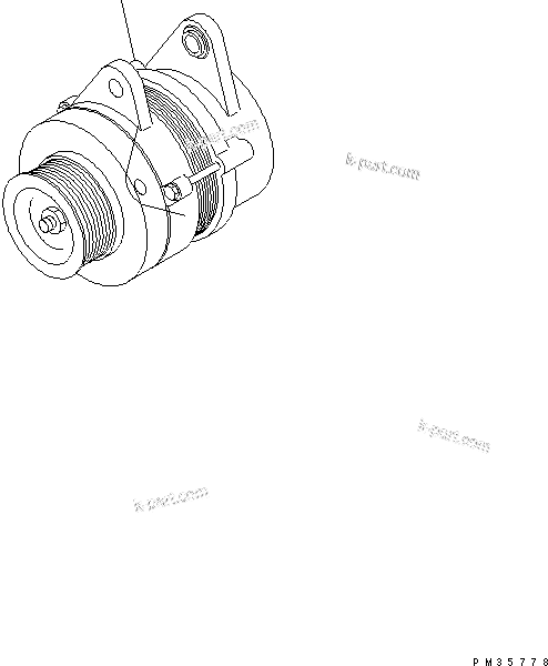 Komatsu parts book diagram for S4D102E-1F-2U S/N 26200163-UP: ALTERNATOR (25A)