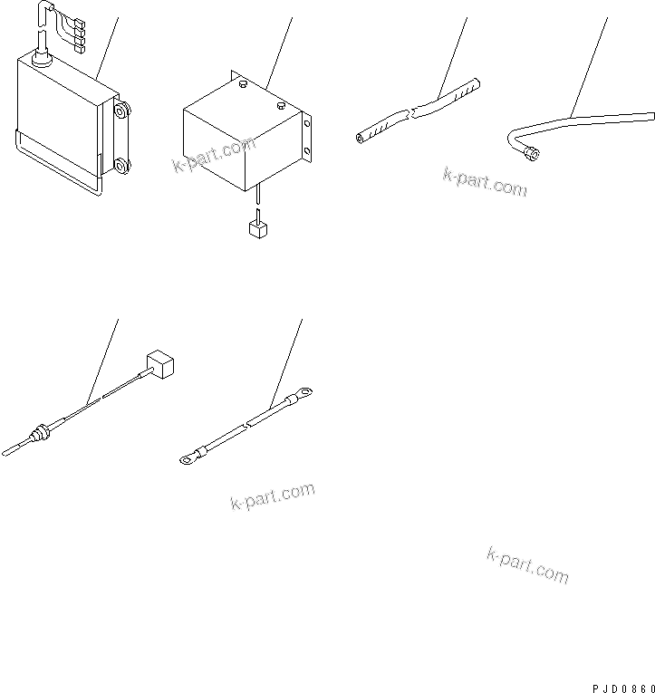 Komatsu parts book diagram for S4D102E-1F-2U S/N 26200163-UP: CERAMIC MUFFLER RELATED PARTS (FORWARDED INDIVIDUALLY PARTS)