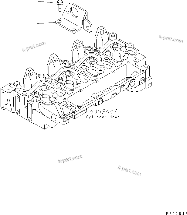 Komatsu parts book diagram for S4D102E-1K-2 S/N 26200163-UP: FRONT HANGER (WITH 35A ALTERNATOR)(#26203202-)