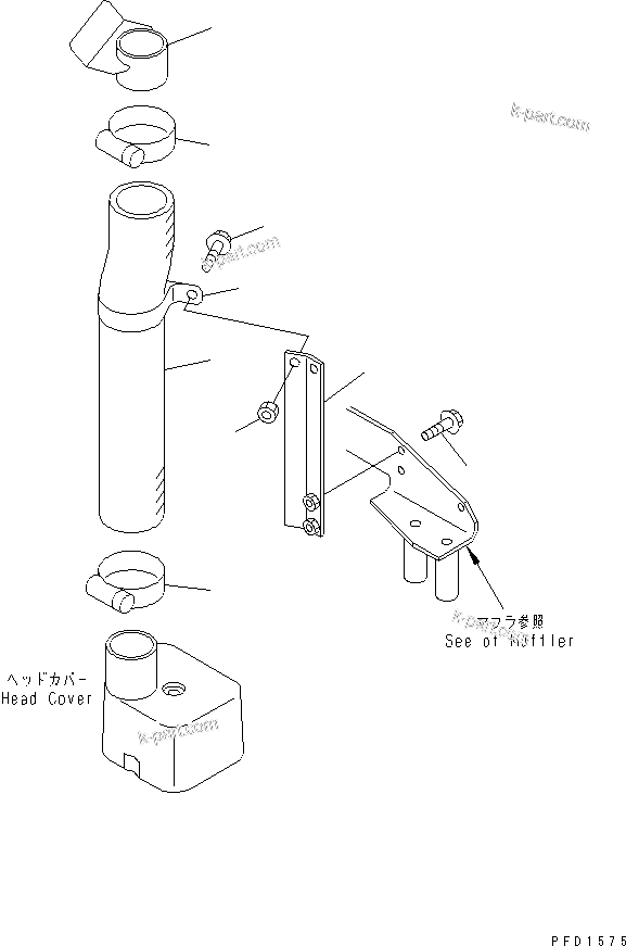 Komatsu parts book diagram for S4D102E-1K-2 S/N 26200163-UP: OIL FILLER(#26203202-)