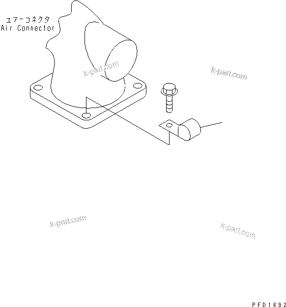 Komatsu parts book diagram for S4D102E-1K-2 S/N 26200163-UP: HARNESS CLIP(#26203202-)