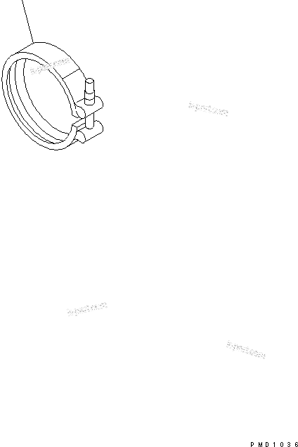 Komatsu parts book diagram for S4D102E-1K-2 S/N 26200163-UP: EXHAUST CONNECTOR CLAMP