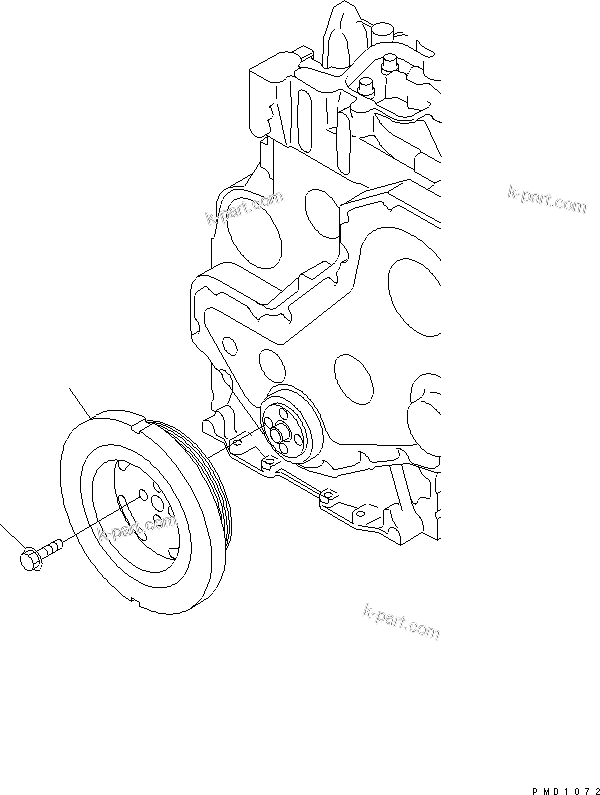 Komatsu parts book diagram for S4D102E-1K-2 S/N 26200163-UP: DAMPER(#26200278-)