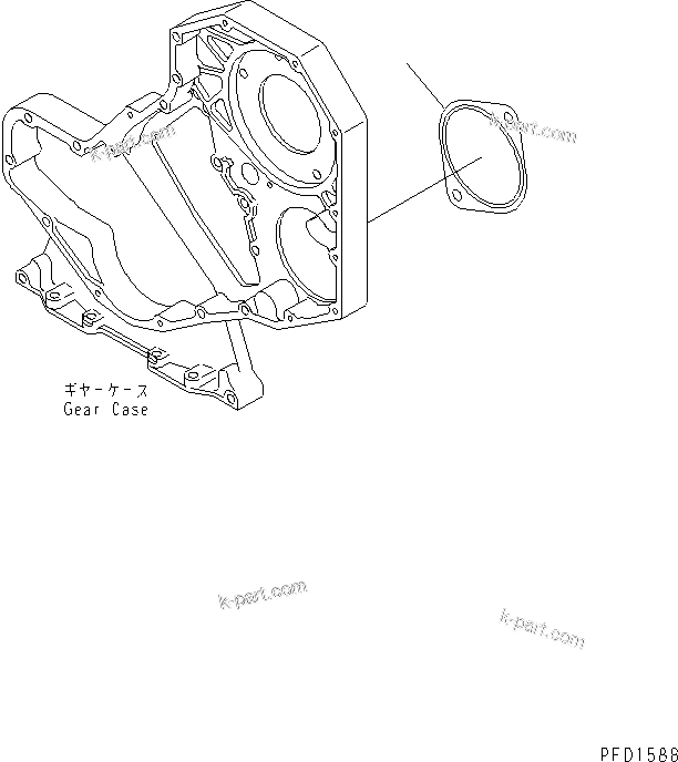 Komatsu parts book diagram for S4D102E-1K-2 S/N 26200163-UP: FRONT POWER TAKE OFF GASKET (FORWARDED INDIVIDUALLY PARTS)(#26203202-26213563)
