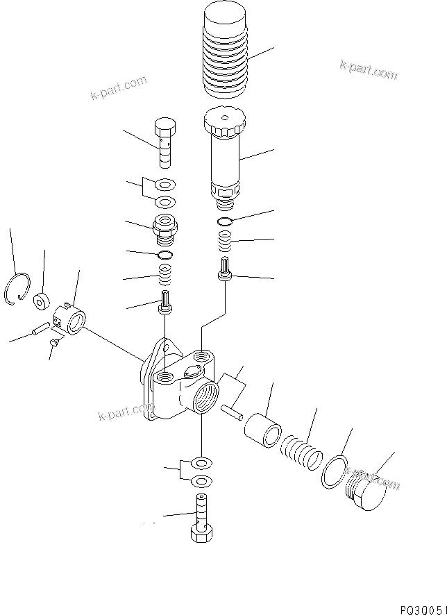 Komatsu parts book diagram for S4D102E-1K-2 S/N 26200163-UP: FUEL INJECTION PUMP (FEED PUMP) (INNER PARTS)(#26203206-)