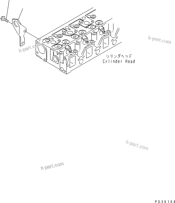 Komatsu parts book diagram for S4D95L-1K-C S/N 135080-UP: FRONT HANGER