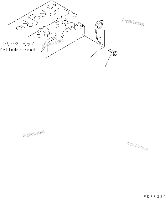 Komatsu parts book diagram for S4D95L-1K-C S/N 135080-UP: REAR HANGER