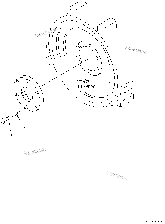 Komatsu parts book diagram for S4D95L-1K-C S/N 135080-UP: MAIN POWER TAKE OFF