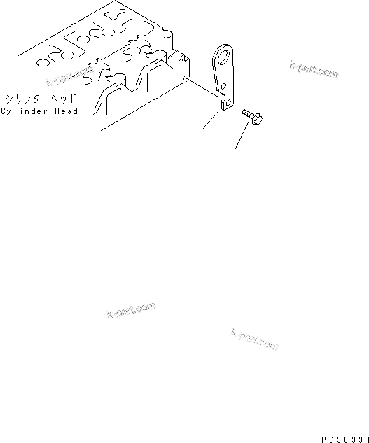 Komatsu parts book diagram for S4D95L-1L S/N 135080-UP: REAR HANGER
