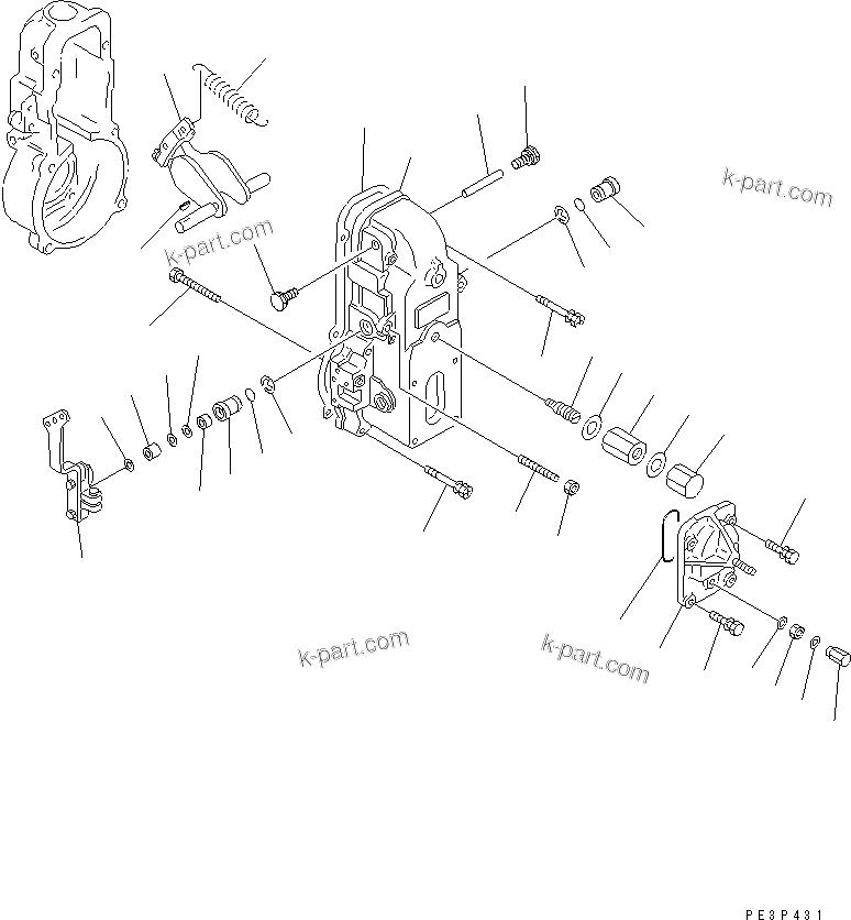 Komatsu parts book diagram for S4D95L-1N S/N 135080-UP: FUEL INJECTION PUMP (GOVERNOR) (2/2) (INNER PARTS)