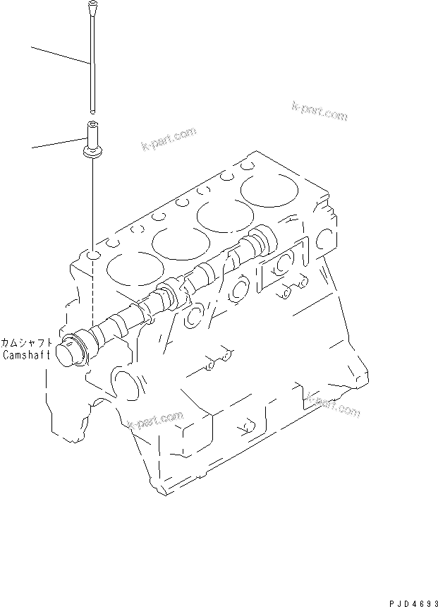 Komatsu parts book diagram for S4D95LE-3C-2M S/N 100001-UP: TAPPET
