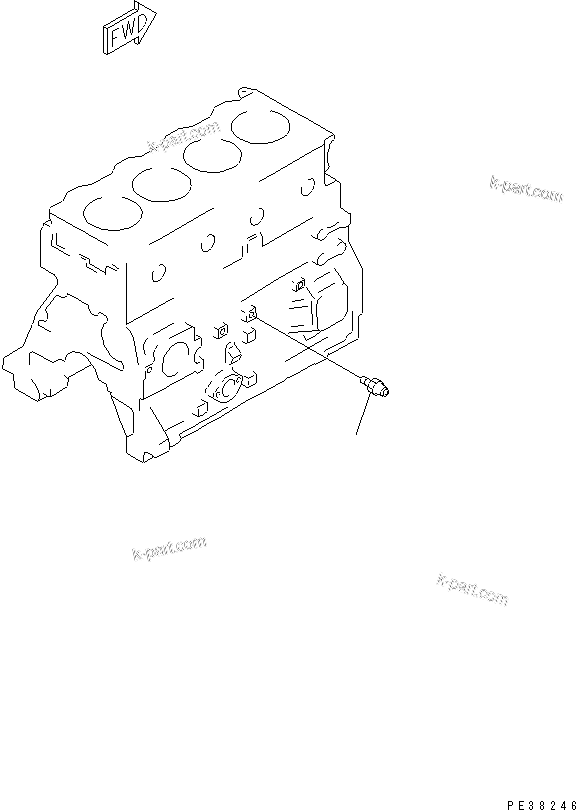 Komatsu parts book diagram for S4D95LE-3C-2M S/N 100001-UP: OIL PRESSURE SWITCH