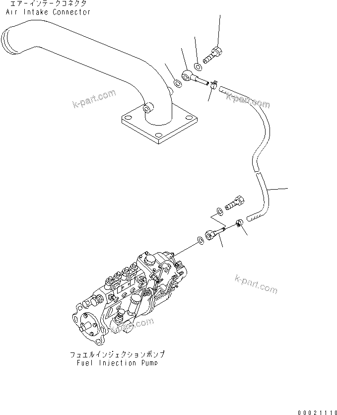 Komatsu parts book diagram for S4D95LE-3C-2M S/N 100001-UP: FUEL CONTROL (BOOST COMPENSATE)(#102014-)