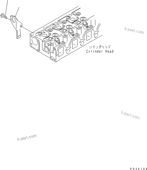 Komatsu parts book diagram for S4D95LE-3A-2 S/N 100001-UP: FRONT HANGER
