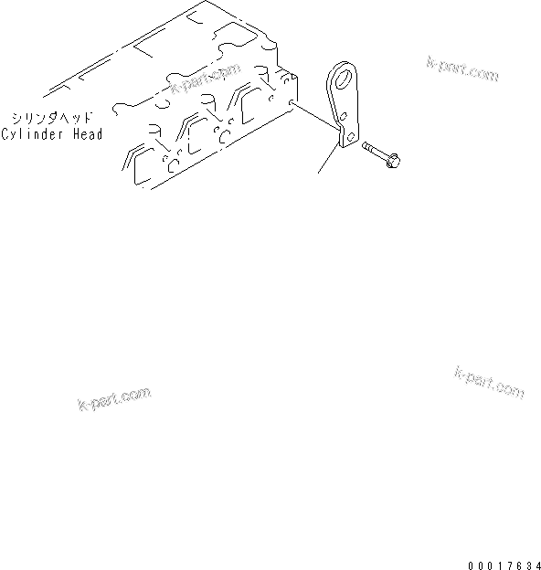 Komatsu parts book diagram for S4D95LE-3A-2 S/N 100001-UP: REAR HANGER