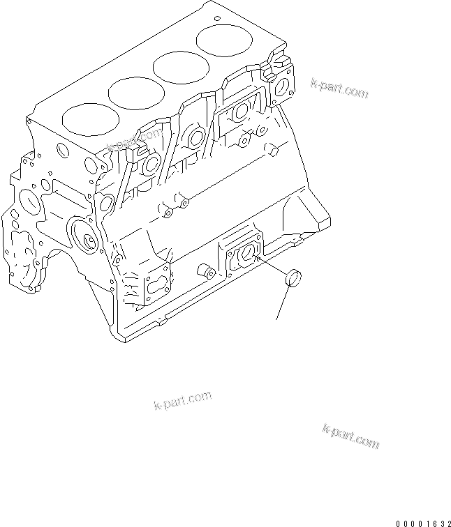 Komatsu parts book diagram for S4D95LE-3A-2 S/N 100001-UP: BLIND PLUG (OIL FILLER UPPER SPEC.)