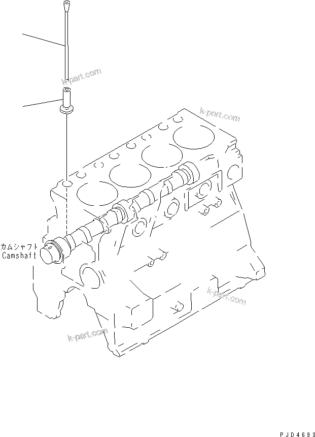 Komatsu parts book diagram for S4D95LE-3A-2 S/N 100001-UP: TAPPET