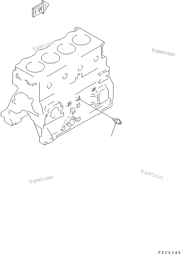 Komatsu parts book diagram for S4D95LE-3A-2 S/N 100001-UP: OIL PRESSURE SWITCH