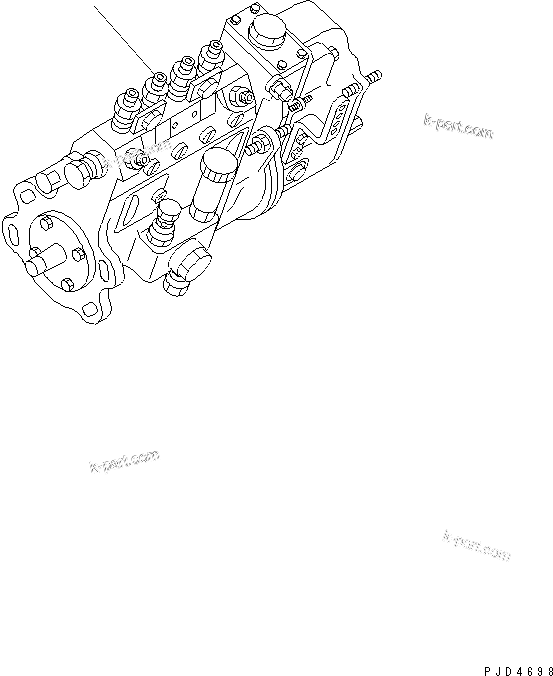 Komatsu parts book diagram for S4D95LE-3A-2 S/N 100001-UP: FUEL INJECTION PUMP