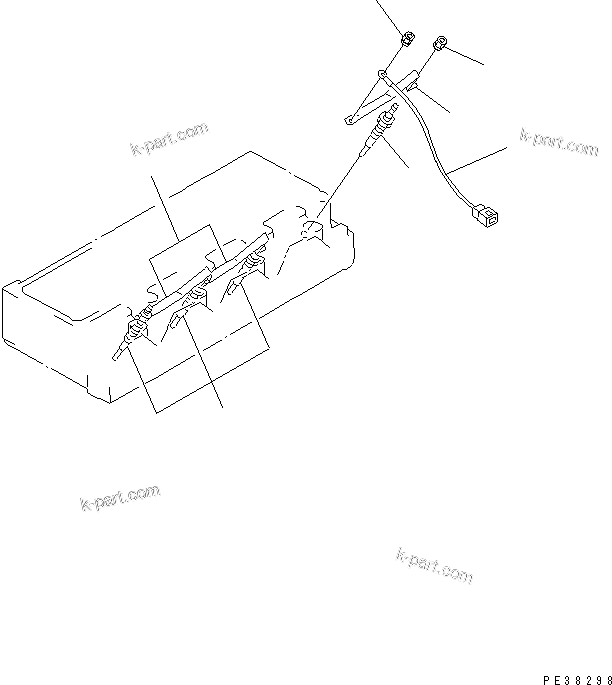 Komatsu parts book diagram for S4D95LE-3A-2 S/N 100001-UP: GLOW PLUG