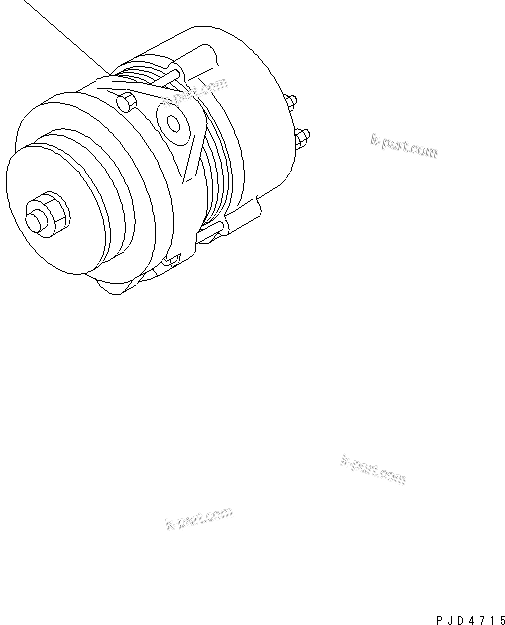 Komatsu parts book diagram for S4D95LE-3A-2 S/N 100001-UP: ALTERNATOR (FOR 25A ALTERNATOR) (NON HARDENING PULLEY) (FOR JAPAN)