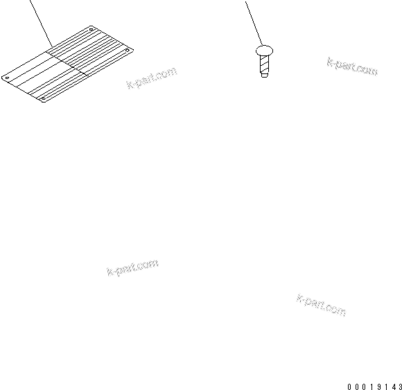 Komatsu parts book diagram for S4D95LE-3A-2 S/N 100001-UP: ENGINE NAME PLATE AND REGULATION PLATE (EXCEPT JAPAN)(#100164-)