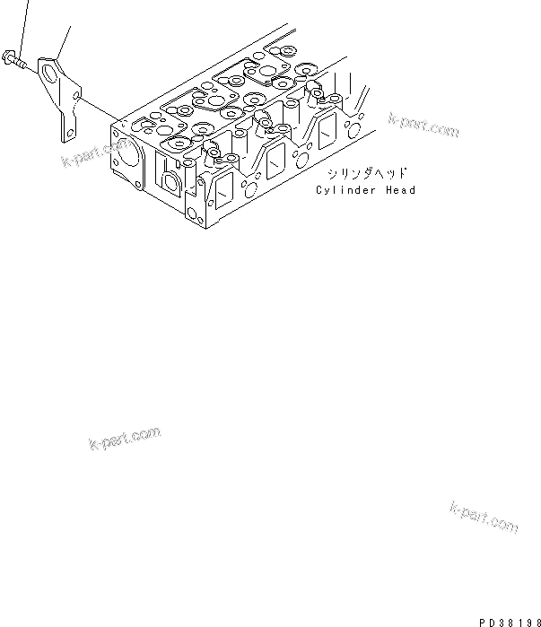 Komatsu parts book diagram for S4D95LE-3A-2 S/N 100001-UP: FRONT HANGER