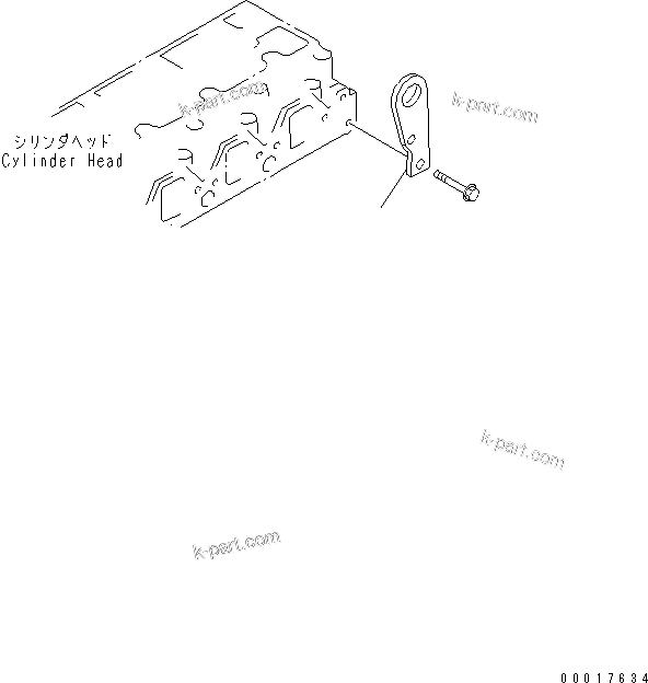 Komatsu parts book diagram for S4D95LE-3A-2 S/N 100001-UP: REAR HANGER