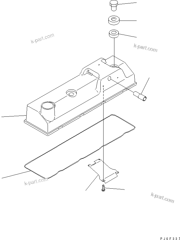 Komatsu parts book diagram for S4D95LE-3A-2 S/N 100001-UP: HEAD COVER